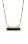 Kendra Scott Leanor Pendant Necklace In Black Glass/ Gold