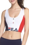 Fila Rihanna Crop Tank In White/ Peacoat/ Chinese Red