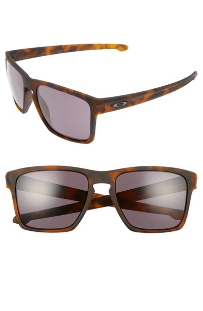 Oakley 57mm Silver Xl Square Sunglasses In Brown