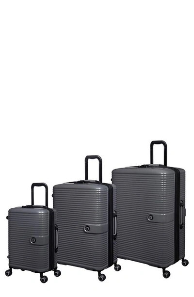 It Luggage Helixian 3-piece Hardside Spinner Luggage Set In Charcoal ...