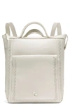Cole Haan Small Grand Ambition Convertible Leather Backpack In Silver Birch