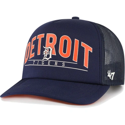 47 ' Navy Detroit Tigers Backhaul Foam Trucker Snapback Hat