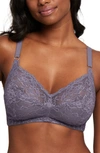 Montelle Intimates Halo Lace Bralette In Crystal Grey