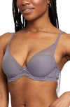 Montelle Intimates Mystique Underwire Plunge Bra In Crystal Grey