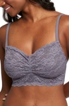 Montelle Intimates Lace Bralette In Crystal Grey