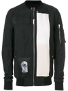 Rick Owens Drkshdw Printed Bomber Jacket In Black