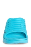 Hoka Ora Recovery Slide Sandal In Scuba Blue / Bellwether Blue