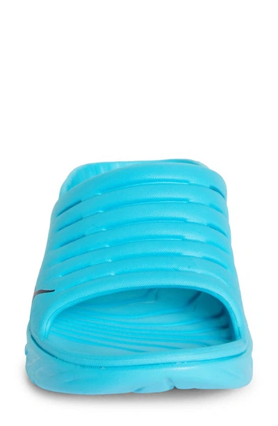 Hoka Ora Recovery Slide Sandal In Scuba Blue / Bellwether Blue