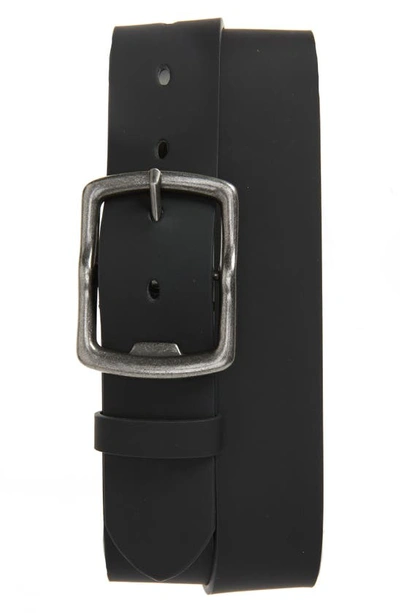 Open Edit Dan Reversible Faux Leather Belt In Black