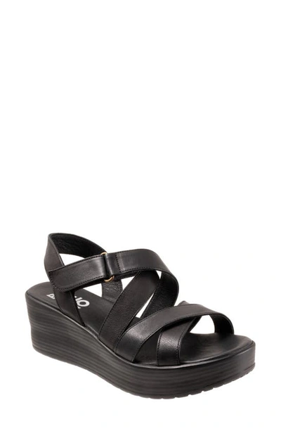 Bueno Nadia Platform Wedge Sandal In Black