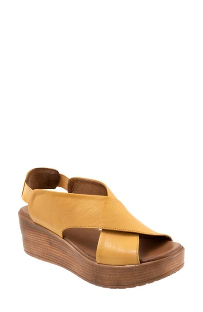 Bueno Naomi Platform Slingback Sandal In Mustard