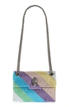 Kurt Geiger Mini Kensington Rhinestone Shoulder Bag In Purple Multi