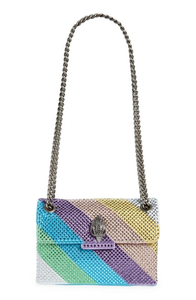 Kurt Geiger Mini Kensington Rhinestone Shoulder Bag In Purple Multi