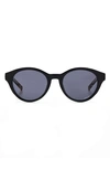 Missoni 49mm Round Sunglasses In Black/ Grey