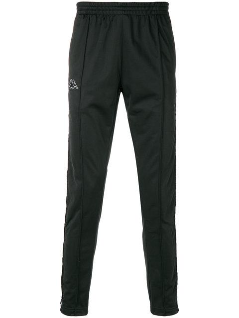 kappa side stripe track pants