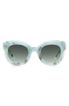 Isabel Marant 49mm Gradient Round Sunglasses In Marble Green