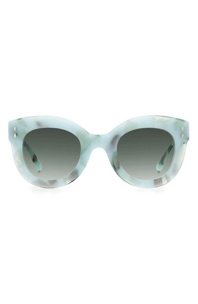 Isabel Marant 49mm Gradient Round Sunglasses In Marble Green