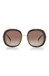 Missoni 53mm Round Sunglasses In Havana/ Brown Gradient