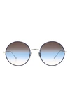 Isabel Marant 54mm Gradient Round Sunglasses In Blue Silver/ Brown Teal