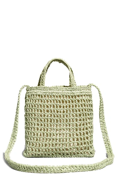 Madewell The Small Transport Straw Crossbody In Forgotten Landscape