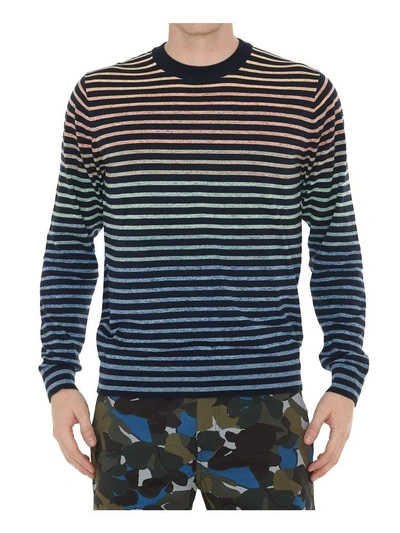 Paul Smith Striped Sweatshirt In Blue