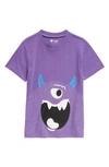 Tucker + Tate Kids' Graphic T-shirt In Purple Jewel Dotted Monster