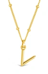 Sterling Forever 14k Gold Plated Sterling Silver Initial Necklace In Gold-v