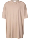 Faith Connexion Hooded Oversized T-shirt - Neutrals In Nude & Neutrals