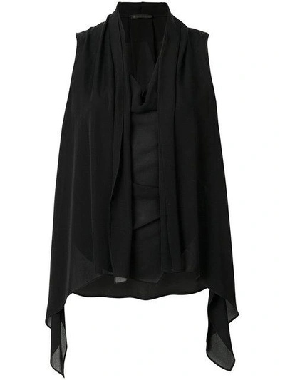 Plein Sud Draped Sleeveless Blouse