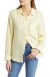 Rails Ellis Long Sleeve Gauze Shirt In Citron