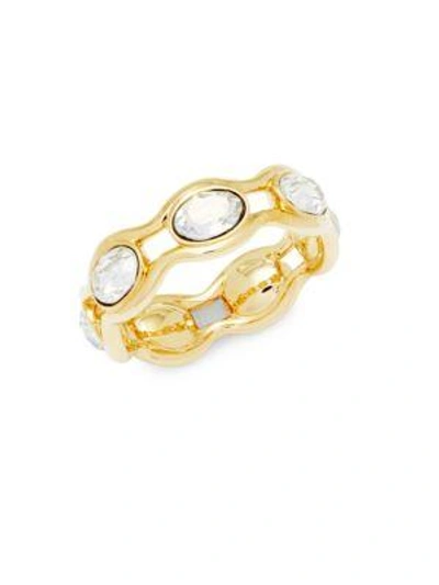 Swarovski Crystal Band Ring In Gold