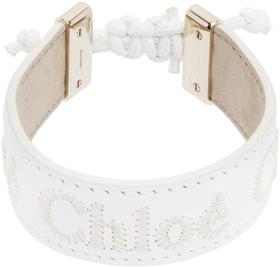 Chloé Woody Bracelet White Size Onesize 100% Calf-skin Leather