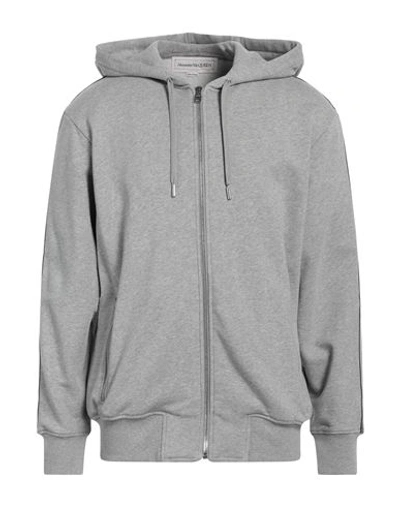 Alexander Mcqueen Man Sweatshirt Light Grey Size Xl Polyester, Cotton, Elastane