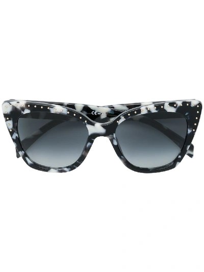 Moschino Eyewear 53mm Cat Eye Sunglasses - Black Havana In Black/dark Gray