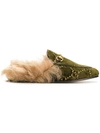 Gucci Princetown Slippers In Green