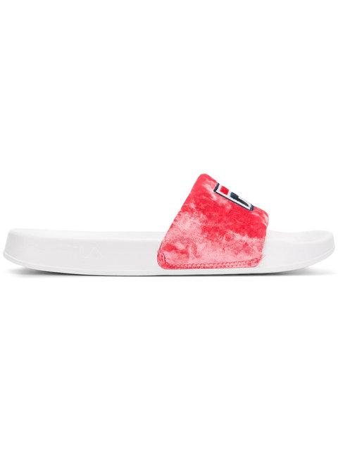 fila velvet slides