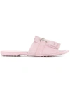 Tod's Pantoletten Mit Fransen - Rosa In Pink