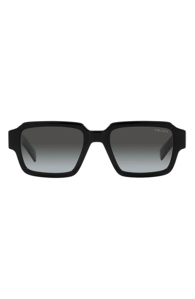 Prada 54mm Gradient Square Sunglasses In Black