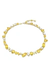Swarovski Gema Crystal Necklace In Yellow