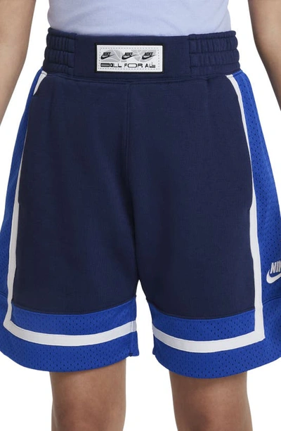 Nike Culture Of Basketball Big Kids' (boys') Fleece Basketball Shorts In Blue