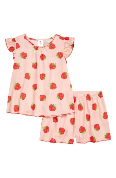 Tucker + Tate Kids' Fitted Two-piece Short Pajamas In Pink English Strawberry Days