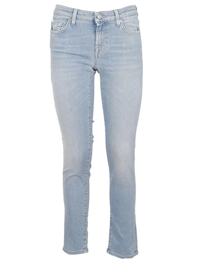 7 For All Mankind Slim Fit Jeans In Azzurro