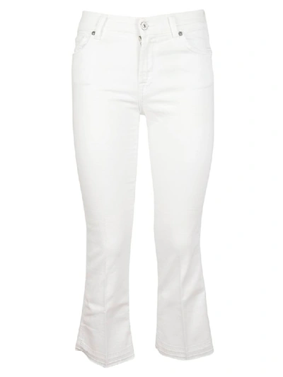 7 For All Mankind Flared Jeans In Pure White
