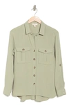 Como Vintage Airflow Button-up Shirt In Seagrass