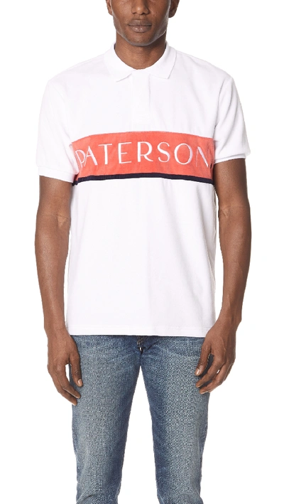 Paterson Line Weight Polo Shirt In White