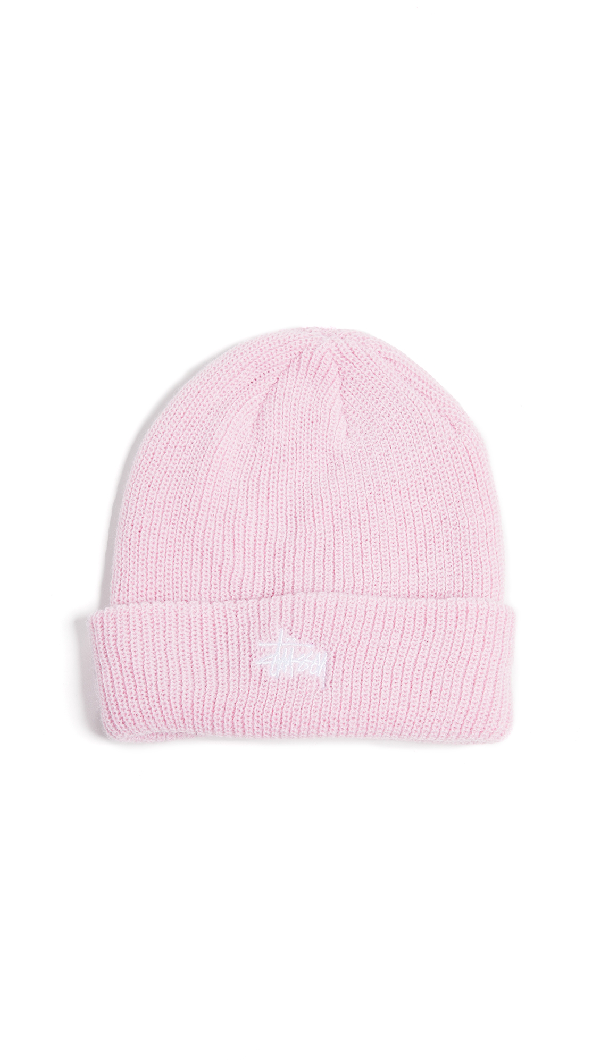 stussy pink beanie