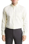Nordstrom Trim Fit Non-iron Royal Oxford Solid Button-down Dress Shirt In Yellow Pear- White Oxford