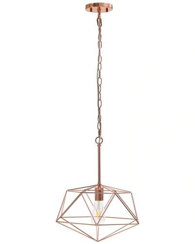 Lalia Home 1 Light 16in Modern Metal Wire Paragon Hanging Ceiling Pendant  Fixture In Gold