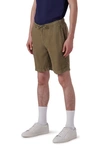 Bugatchi Linen Drawstring Shorts In Olive