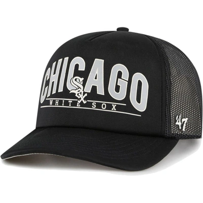 47 ' Black Chicago White Sox Backhaul Foam Trucker Snapback Hat